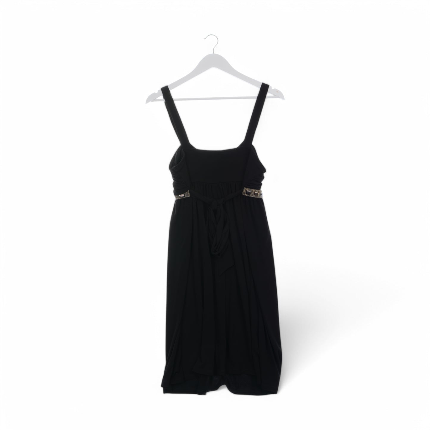 City Triangle Black Embellished Empire Waist Dress SZ L
