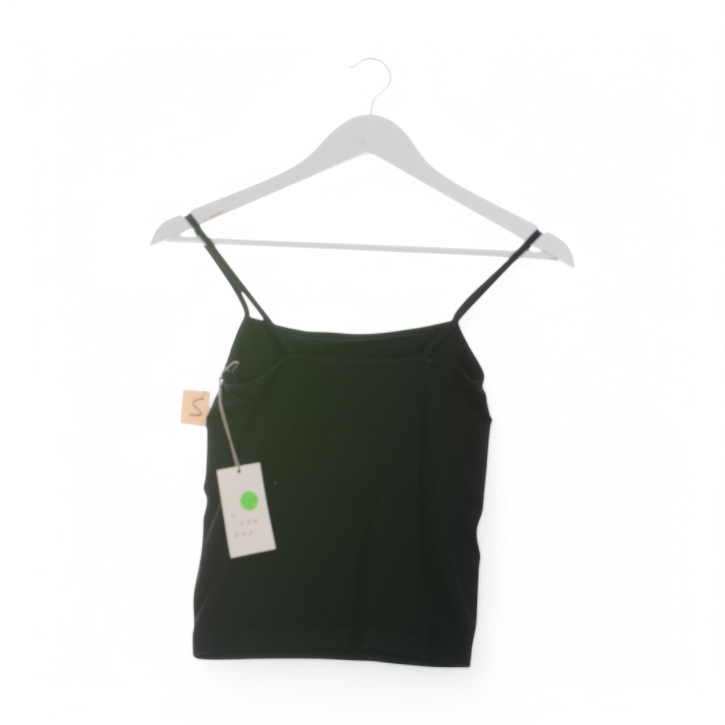 A New Day Black Spaghetti Strap Camisole Tank Top SZ S