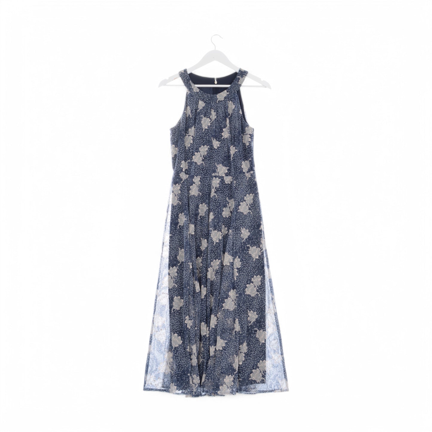 Tommy Hilfiger Navy Floral Sleeveless Maxi Dress SZ 8