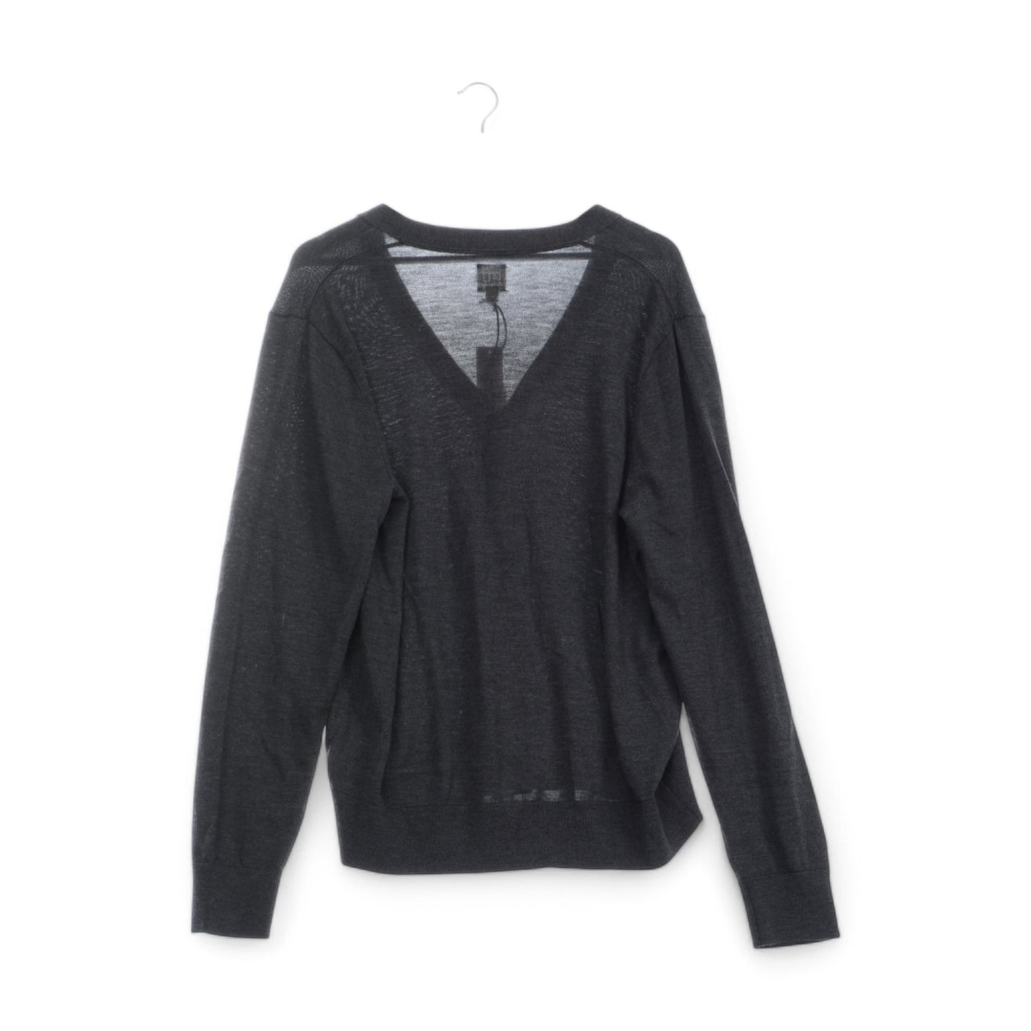 Film Studio Rental – Gap Charcoal Cardigan 100% Extra Fine Merino Wool Size Large