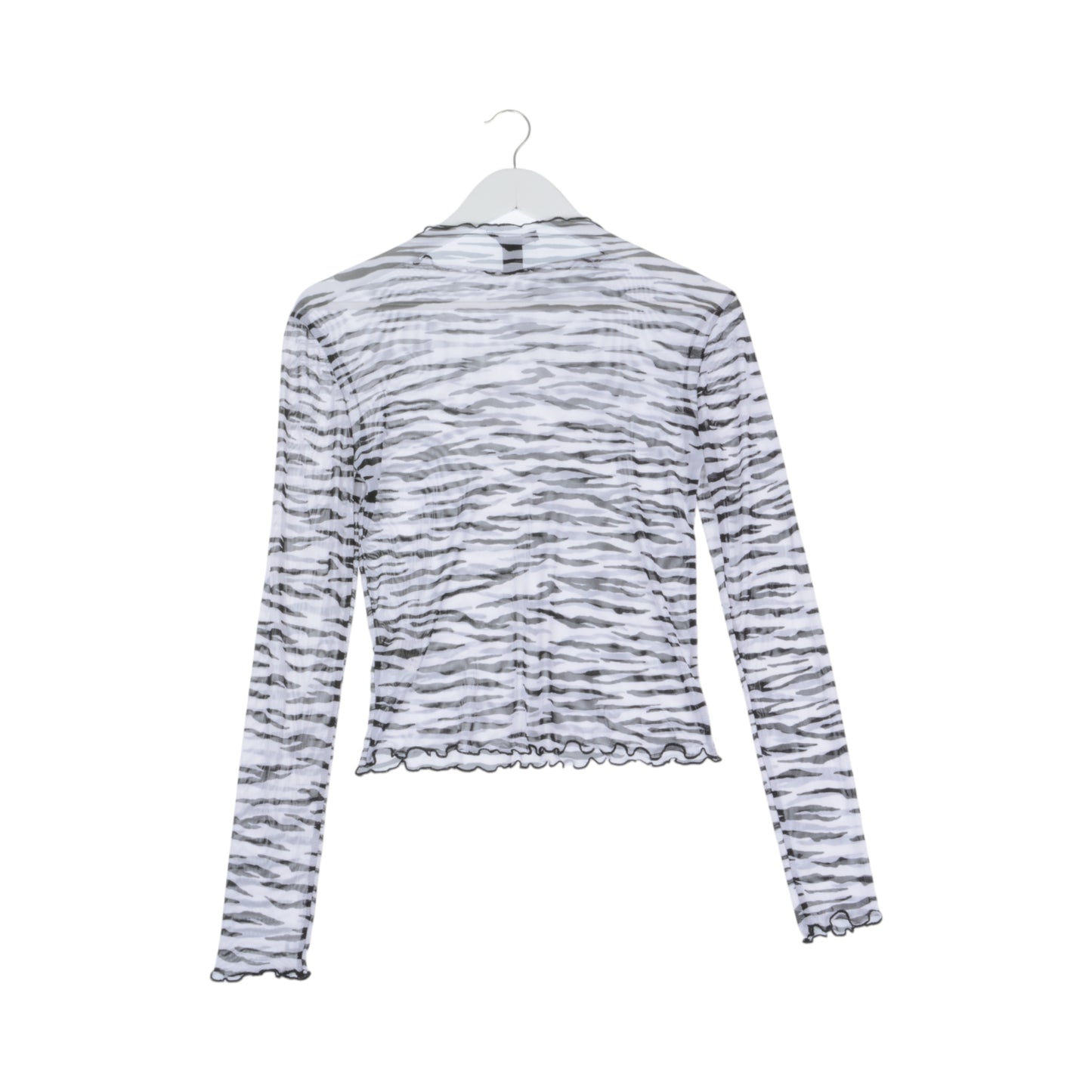 Forever 21 Zebra Mesh Top SZ S