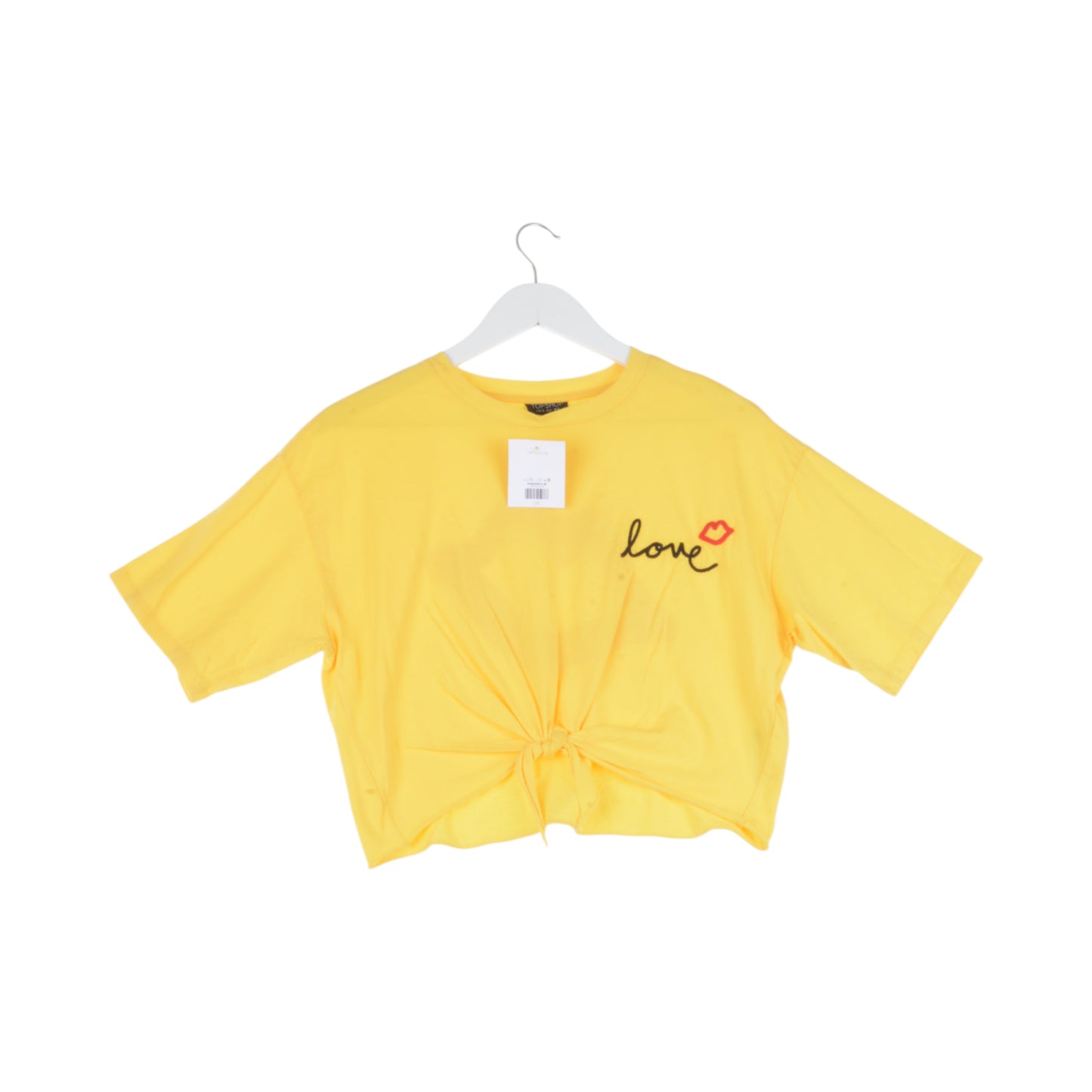Topshop Yellow Crop Tee SZ 4 NWT