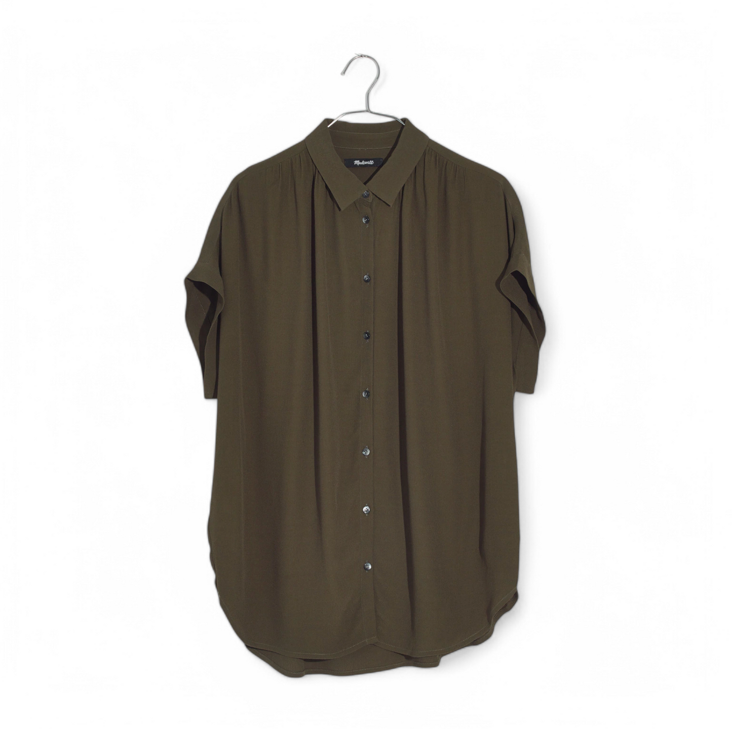 Film Studio Rental – Madewell Central Drapey Shirt – Olive Green – Size XXS – NWT