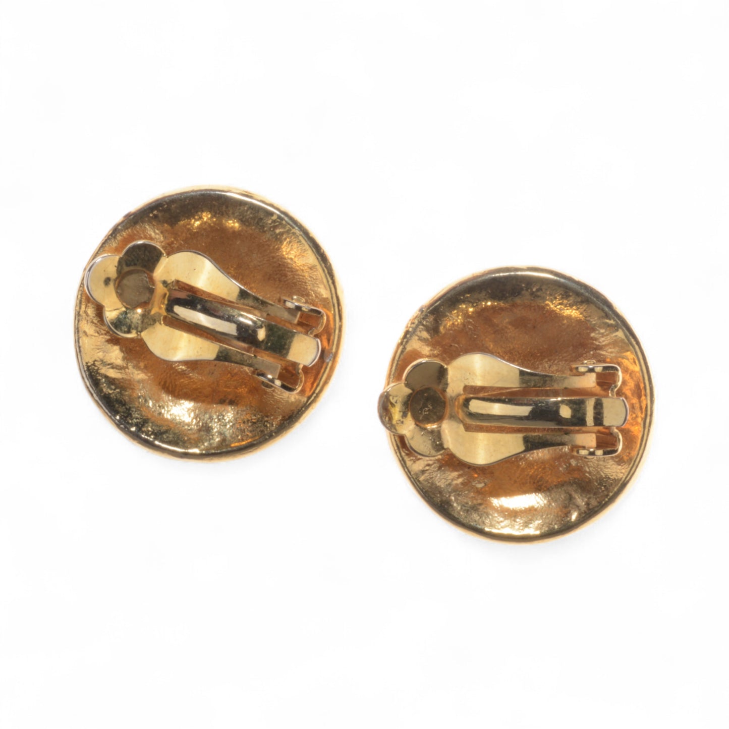 Black & Gold Geometric Clip-On Earrings SZ M