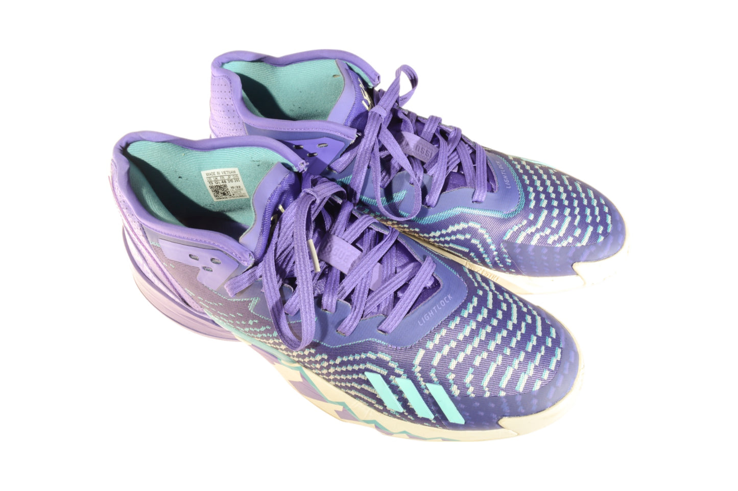 Cobra Kai (TV) - Adidas D.O.N. Issue #4 Game Elevated Purple Rush Basketball Shoes Size 13