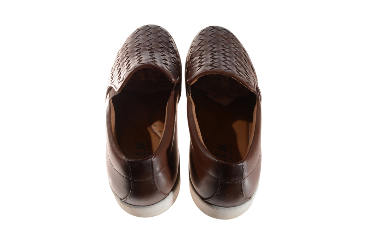 Cobra Kai (TV) - Chozen Toguchi (Yuji Okumoto) Flag Ltd Brown Nappa Glove Woven Loafers Size 11.5