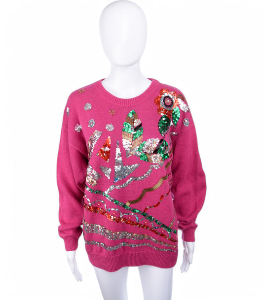 The Goldbergs (TV) - Beverly (Wendi McClendon-Covey) Pink Sequin Sweater