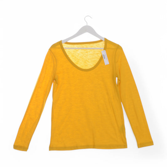 J. Crew Lightweight Scoop Neck Tee Yellow SZ S